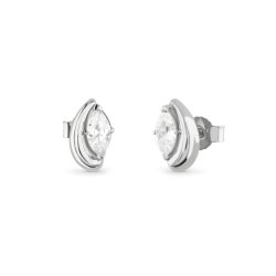 Guess Silver JSBE05091JWRHT-U Double Wave Damen Ohrringe