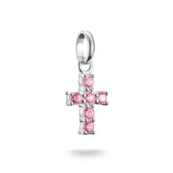 THOMAS SABO - Charm Anhänger Kreuz    Steinen Connect, One Size, Rosa