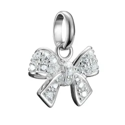 THOMAS SABO - Charm Anhänger Schleife   Steinen Connect, One Size, Silber