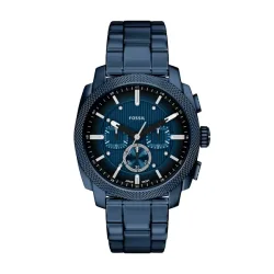 Fossil - Chronograph Uhr, Machine, 44mm, Blau