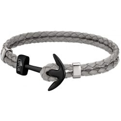 Lotus Style Lederarmband Anker grau LS1832-2/8