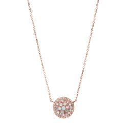 Fossil Jewels Fossil Damen Halskette Pearl Disc