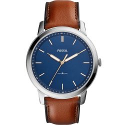 Fossil Herrenuhr The Minimalist Slim Leder Braun