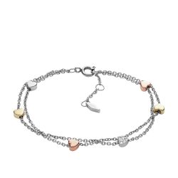 Fossil Jewels Fossil Damen Armband Tri-Tone Heart