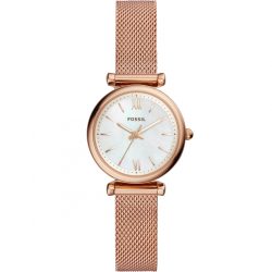 Fossil Damenuhr Carlie Mini Milanaise Roségoldfarben