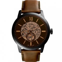 Fossil Herrenuhr Townsman Automatik Leder Braun