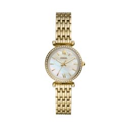 Fossil - Analoguhr, Carlie, 28mm, Goldfarben