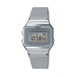 CASIO - Digitaluhr, Vintage ICONIC, 37mm, Silber