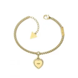 Guess - Armband, Fine Heart, 14.5+4CM, Gold