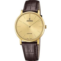 Festina Swiss Made F20016/2 Sapphire Goldfarbene Herrenuhr