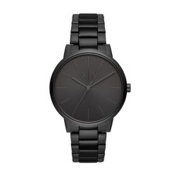 Armani Exchange Uhr 3-Zeiger-Werk Edelstahl schwarz