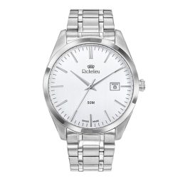 Richelieu - Analoguhr, Sport, 42mm, Silber