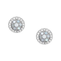 Fossil Jewels Fossil Damen Ohrstecker Sterlingsilber und Perlmutt