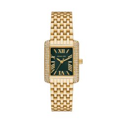 Michael Kors Damen Emery UHR aus Edelstahl Gold/Grün