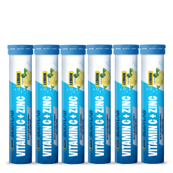 Vitamin C + Zinc - 6x 20 Brausetabletten - Lemon Flavouring
