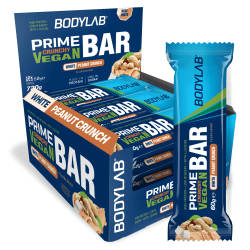 Prime Crunchy Vegan Bar - 12x60g - White Peanut Crunch