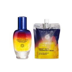 Duo Huile-en-Sérum Immortelle Reset Nuit 50ml et sa recharge - 100 - L'Occitane en Provence