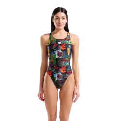 Arena W Arena Animalier Swimsuit Swim Tech Damen, mehrfarbig, Grösse: D 30