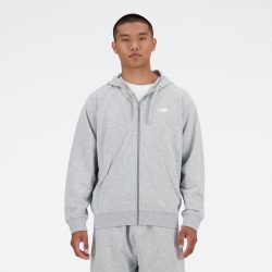 New Balance New Balance New Balance Stacked Logo French Terry FZ Hoodie Herren, grau, Grösse: XL Relaxed Fit Herren, grau, Grösse: XL