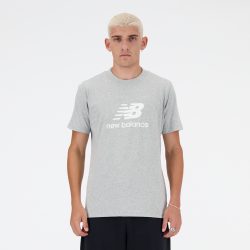 New Balance New Balance Sport Essentials Stacked Logo T-Shirt Herren, grau, Grösse: XXL Regular Fit Herren, grau, Grösse: XXL