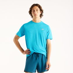 New Balance New Balance NB Athletics Run T-Shirt Herren, blau, Grösse: L Regular Fit Herren, blau, Grösse: L