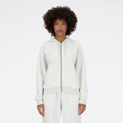 New Balance New Balance W New Balance French Terry Full Zip Hoodie Damen, grau, Grösse: XS Oversized Fit Damen, grau, Grösse: XS