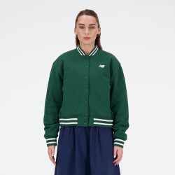 New Balance New Balance W Sportswear's Greatest Hits Interlock Varsity Jkt Damen, grün, Grösse: XS  Damen, grün, Grösse: XS