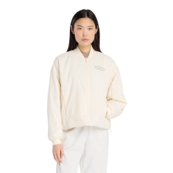 New Balance New Balance W Linear Heritage Woven Bomber Jacket Damen, beige, Grösse: S  Damen, beige, Grösse: S