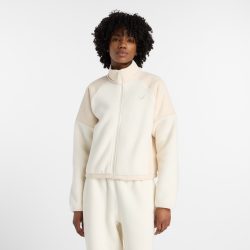 New Balance New Balance W High Pile Fleece Jacket Damen, beige, Grösse: S  Damen, beige, Grösse: S