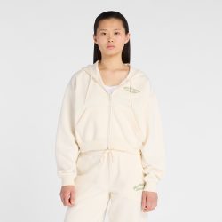 New Balance New Balance W Linear Heritage Fleece Full Zip Damen, beige, Grösse: S  Damen, beige, Grösse: S
