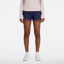 New Balance New Balance W RC Seamless Printed 2 In 1 Short 3 Inch Damen, blau, Grösse: S Regular Fit Damen, blau, Grösse: S