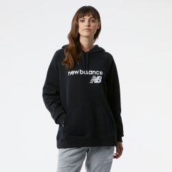New Balance New Balance W NB Classic Core Fleece Hoodie Damen, schwarz, Grösse: XS Relaxed Fit Damen, schwarz, Grösse: XS