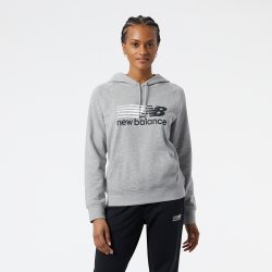 New Balance New Balance W NB Classic Hoodie Damen, grau, Grösse: XL Relaxed Fit Damen, grau, Grösse: XL