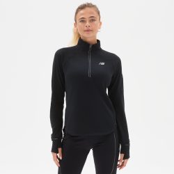 New Balance New Balance W NB Heat Grid Half Zip Damen, schwarz, Grösse: XS Athletic Fit Damen, schwarz, Grösse: XS