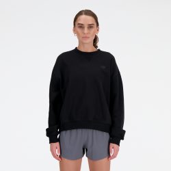 New Balance New Balance W NB Athletics French Terry Crew Damen, schwarz, Grösse: S Oversized Fit Damen, schwarz, Grösse: S
