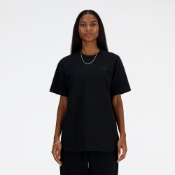 New Balance New Balance W NB Athletics Jersey T-Shirt Damen, schwarz, Grösse: M Relaxed Fit Damen, schwarz, Grösse: M