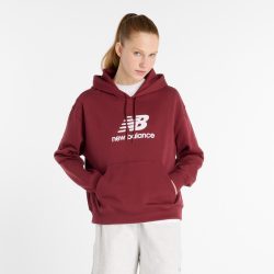 New Balance New Balance W Sport Essentials French Terry Stacked Logo Hoodie Damen, rot, Grösse: S Oversized Fit Damen, rot, Grösse: S