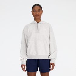 New Balance New Balance W Sport Essentials French Terry Small Logo Hoodie Damen, grau, Grösse: XS Oversized Fit Damen, grau, Grösse: XS