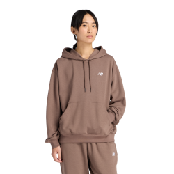 New Balance New Balance W Sport Essentials French Terry Small Logo Hoodie Damen, braun, Grösse: XS Oversized Fit Damen, braun, Grösse: XS