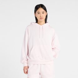 New Balance New Balance W Sport Essentials French Terry Small Logo Hoodie Damen, pink, Grösse: M Oversized Fit Damen, pink, Grösse: M