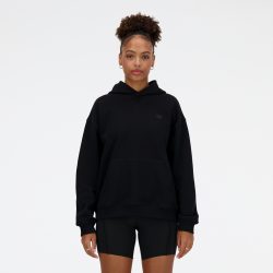 New Balance New Balance W NB Athletics French Terry Hoodie Damen, schwarz, Grösse: XS Oversized Fit Damen, schwarz, Grösse: XS
