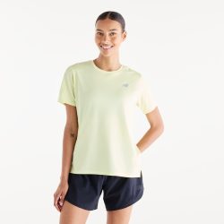 New Balance New Balance W New Balance Short Sleeve Damen, gelb, Grösse: S Regular Fit Damen, gelb, Grösse: S