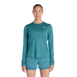 New Balance New Balance W NB Athletics Long Sleeve Damen, blau, Grösse: S Regular Fit Damen, blau, Grösse: S
