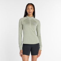 New Balance New Balance W Athletics Heat Grid Half Zip Damen, grün, Grösse: M Slim Fit Damen, grün, Grösse: M