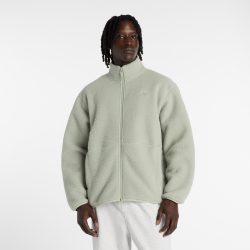 New Balance High Pile Fleecejacke - Light Green S Herren