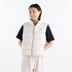 New Balance New Balance W Boston Puffer Vest Damen, beige, Grösse: S  Damen, beige, Grösse: S