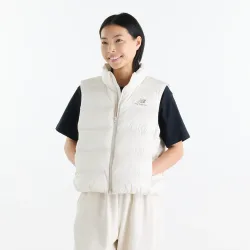 New Balance New Balance W Boston Puffer Vest Damen, beige, Grösse: M  Damen, beige, Grösse: M