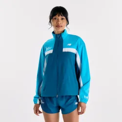 New Balance New Balance W NYC Marathon Jacket Damen, blau, Grösse: XS  Damen, blau, Grösse: XS