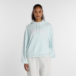 New Balance New Balance W Wavy Oversized Hoodie Damen, blau, Grösse: S  Damen, blau, Grösse: S