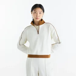 New Balance New Balance W Sport Legacy Pique 1/4 Zip Damen, beige, Grösse: XS  Damen, beige, Grösse: XS